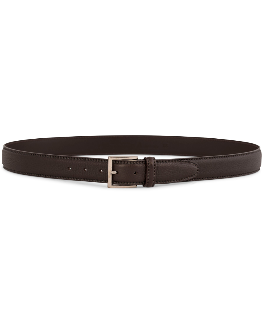 Herre | Anderson's Plain Leather Belt 3,5 cm Brown | Anderson's | Plain Leather Belt 3,5 cm Brown