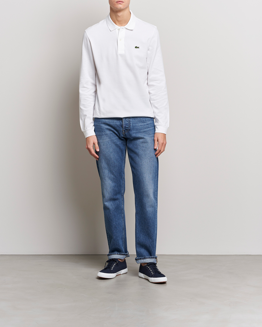 Herre | Pikéer | Lacoste | Original Long Sleeve Polo Piké White