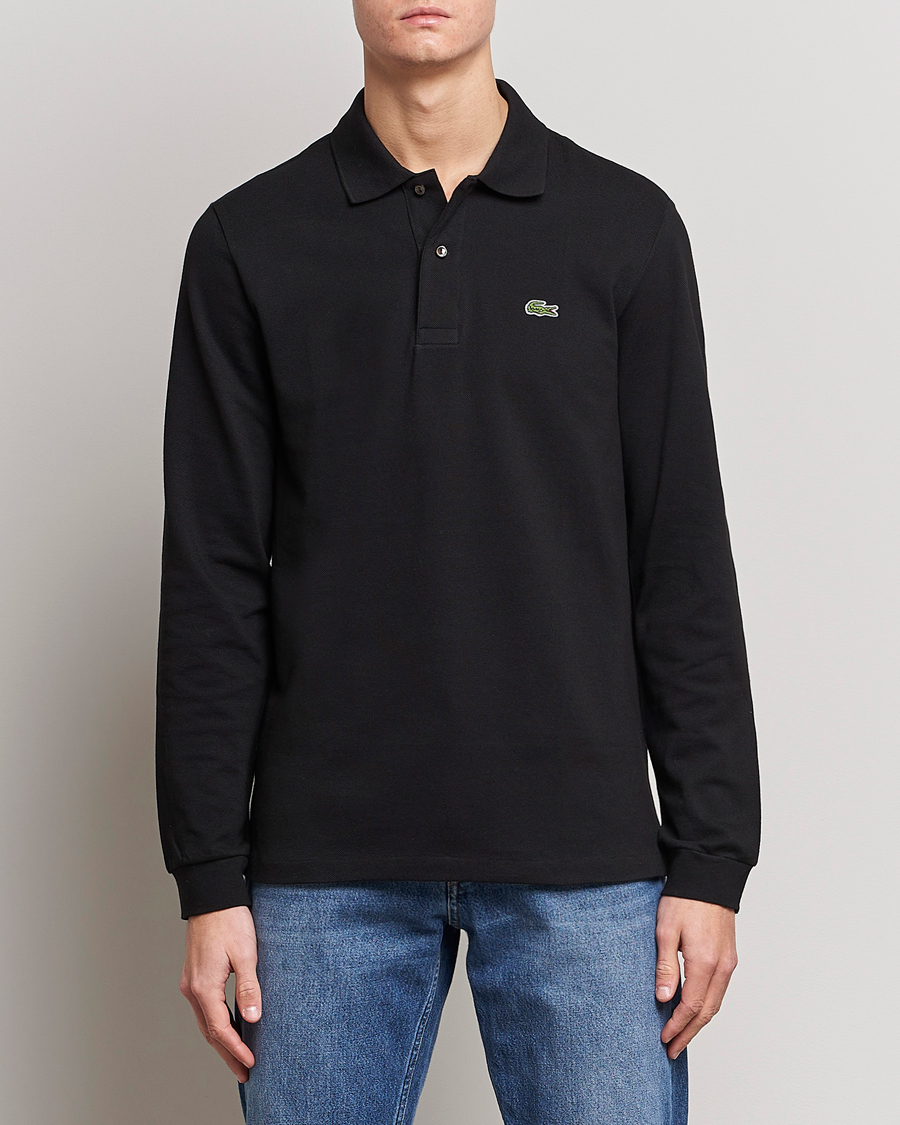 Herre | Klær | Lacoste | Long Sleeve Piké Black