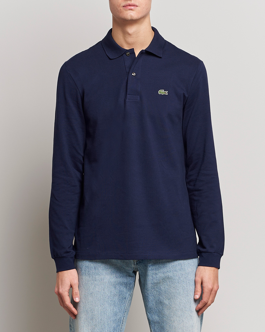 Herre | Pikéer | Lacoste | Original Long Sleeve Polo Piké Navy Blue