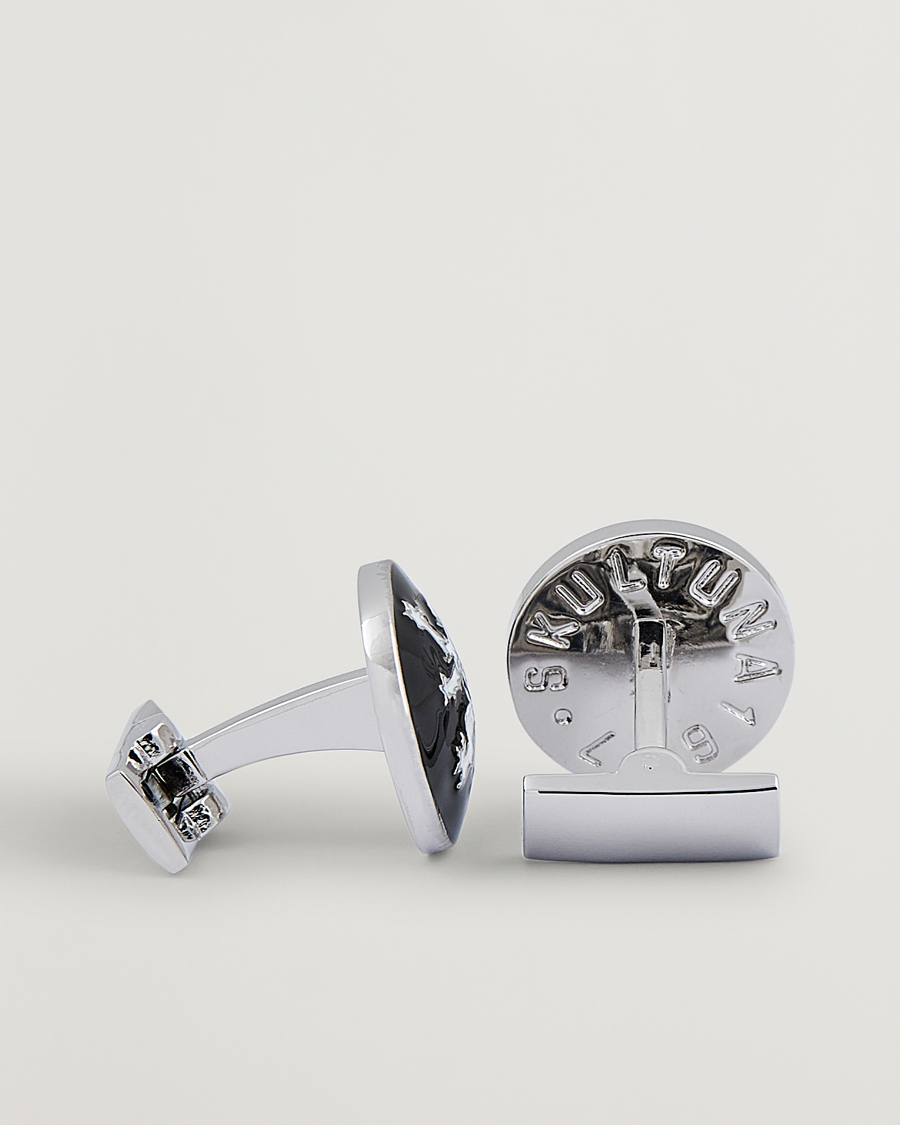 Herre |  | Skultuna | Cuff Links The Lion Silver/Black/White