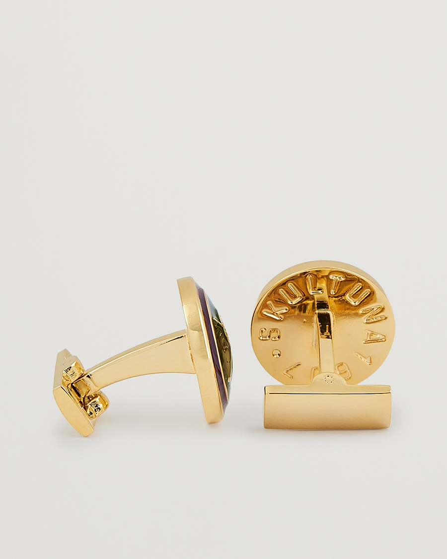 Herre | Assesoarer | Skultuna | Cuff Links Golf Gold/Green