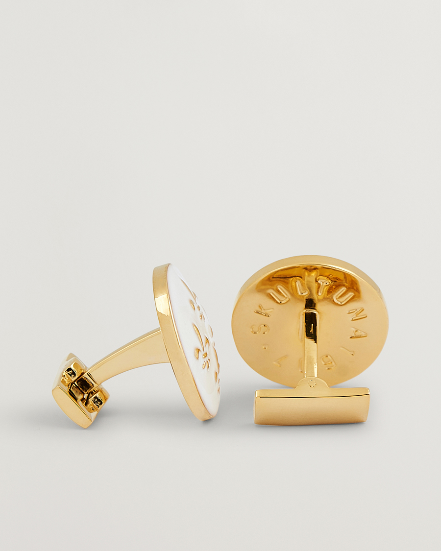 Herre | Mørk dress | Skultuna | Cuff Links Fleur de Lys Gold/Ivory White