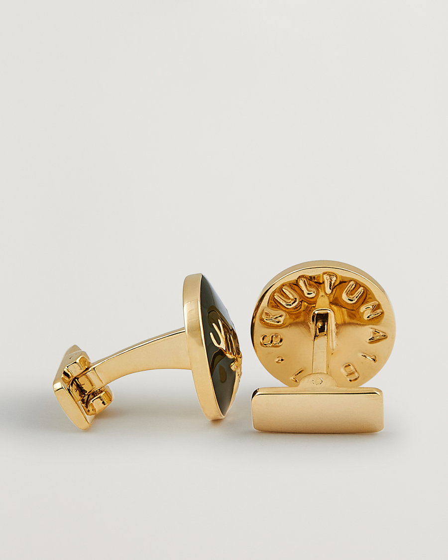 Herre | Skultuna Cuff Links Hunter Dear Gold/Green | Skultuna | Cuff Links Hunter Dear Gold/Green
