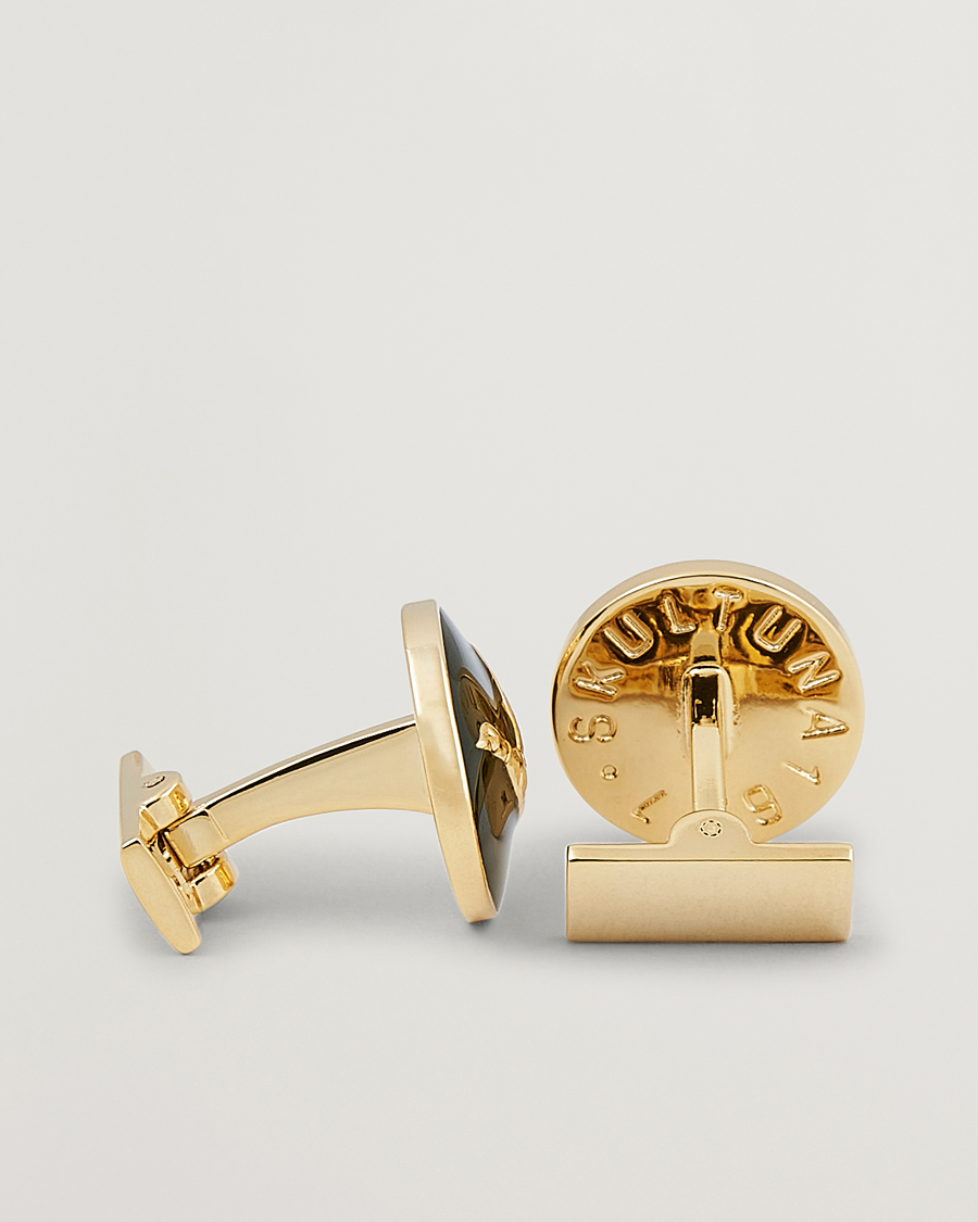 Herre | Mansjettknapper | Skultuna | Cuff Links Hunter Flying Duck Gold/Green