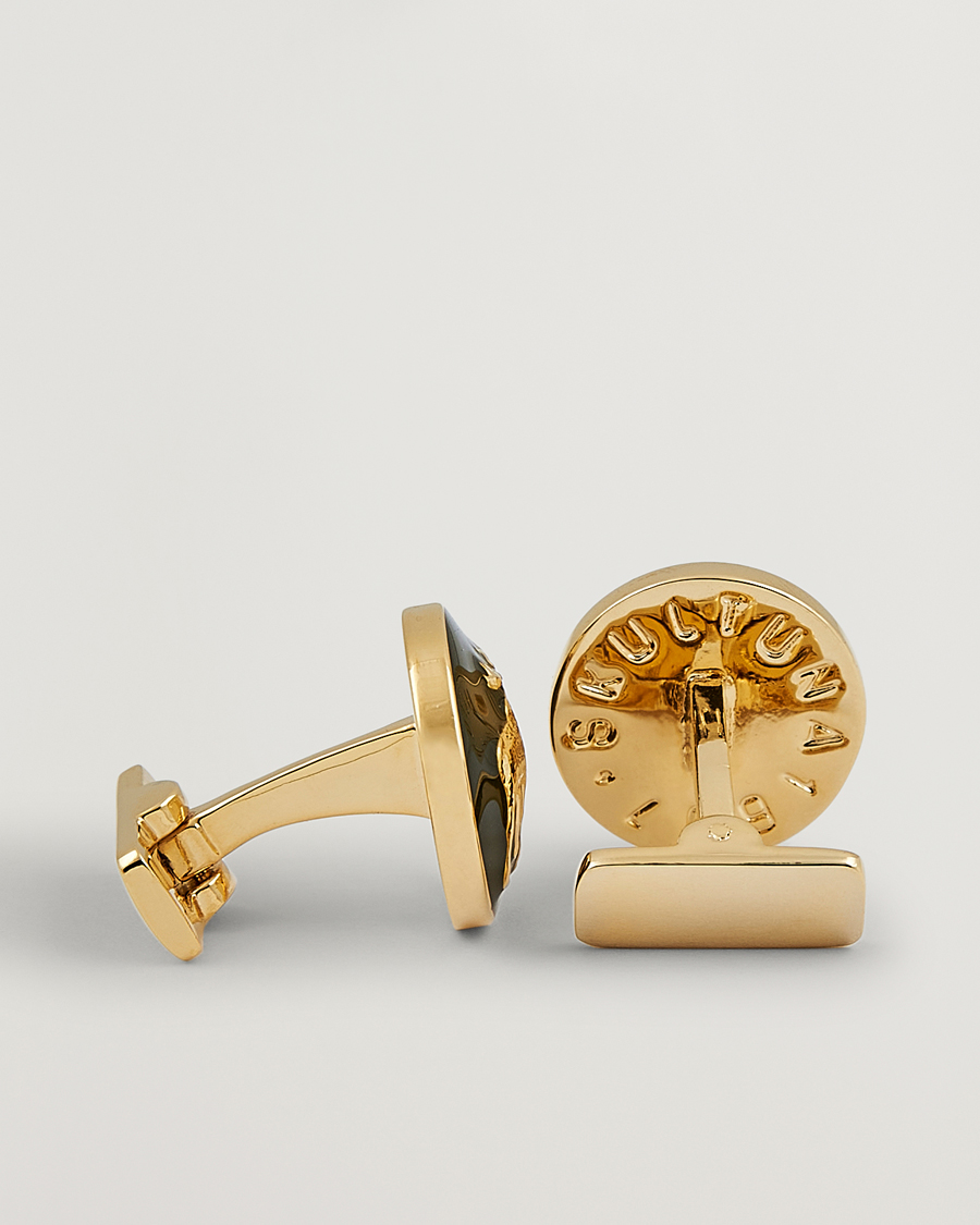 Herr | Accessoarer | Skultuna | Cuff Links Hunter The Moose Gold/Green