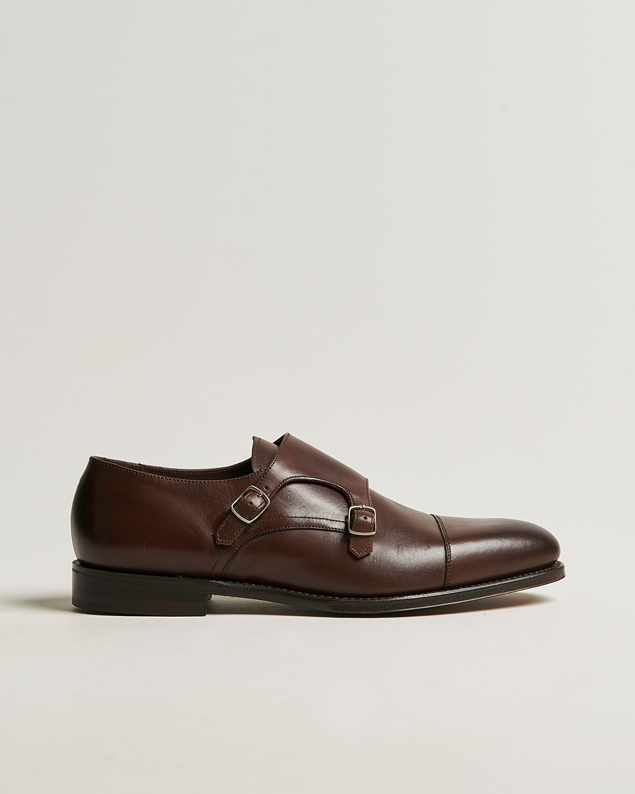 Herre | Munkesko | Loake 1880 | Cannon Monkstrap Dark Brown Burnished Calf