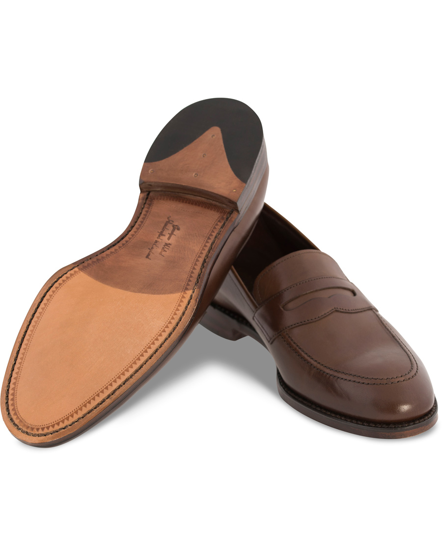 Herre | Loake 1880 Whitehall Loafer Dark Brown Burnished Calf | Loake 1880 | Whitehall Loafer Dark Brown Burnished Calf