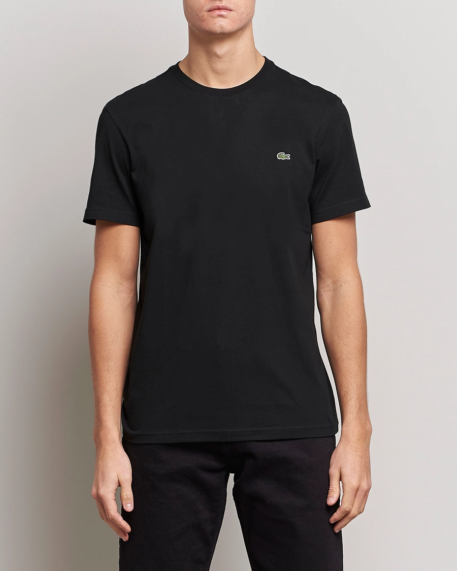 Herre | T-Shirts | Lacoste | Crew Neck T-Shirt Black