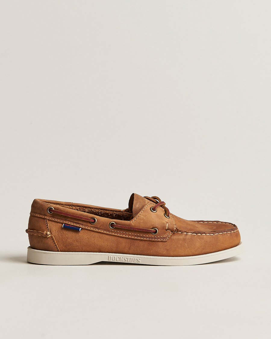 Herre | Seilersko | Sebago | Docksides Nubuck Boat Shoe Brown