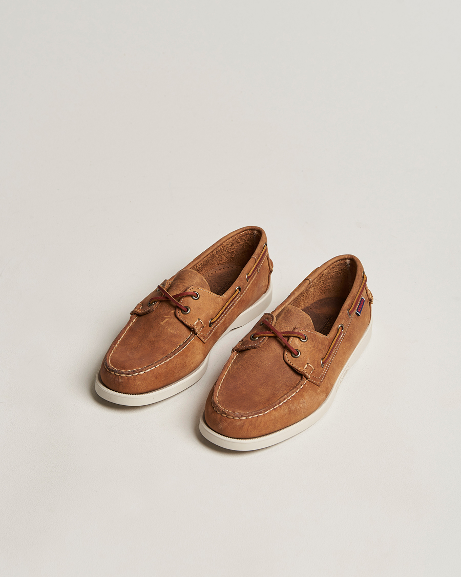 Herre | Seilersko | Sebago | Docksides Nubuck Boat Shoe Brown