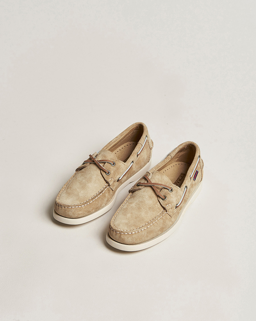 Herr |  | Sebago | Docksides Suede Boat Shoe Beige Camel