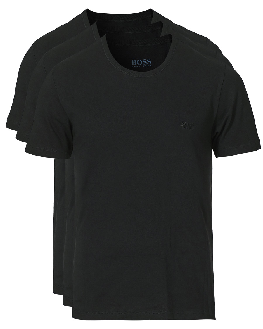 Herre | T-Shirts | BOSS | 3-Pack Crew Neck T-Shirt Black