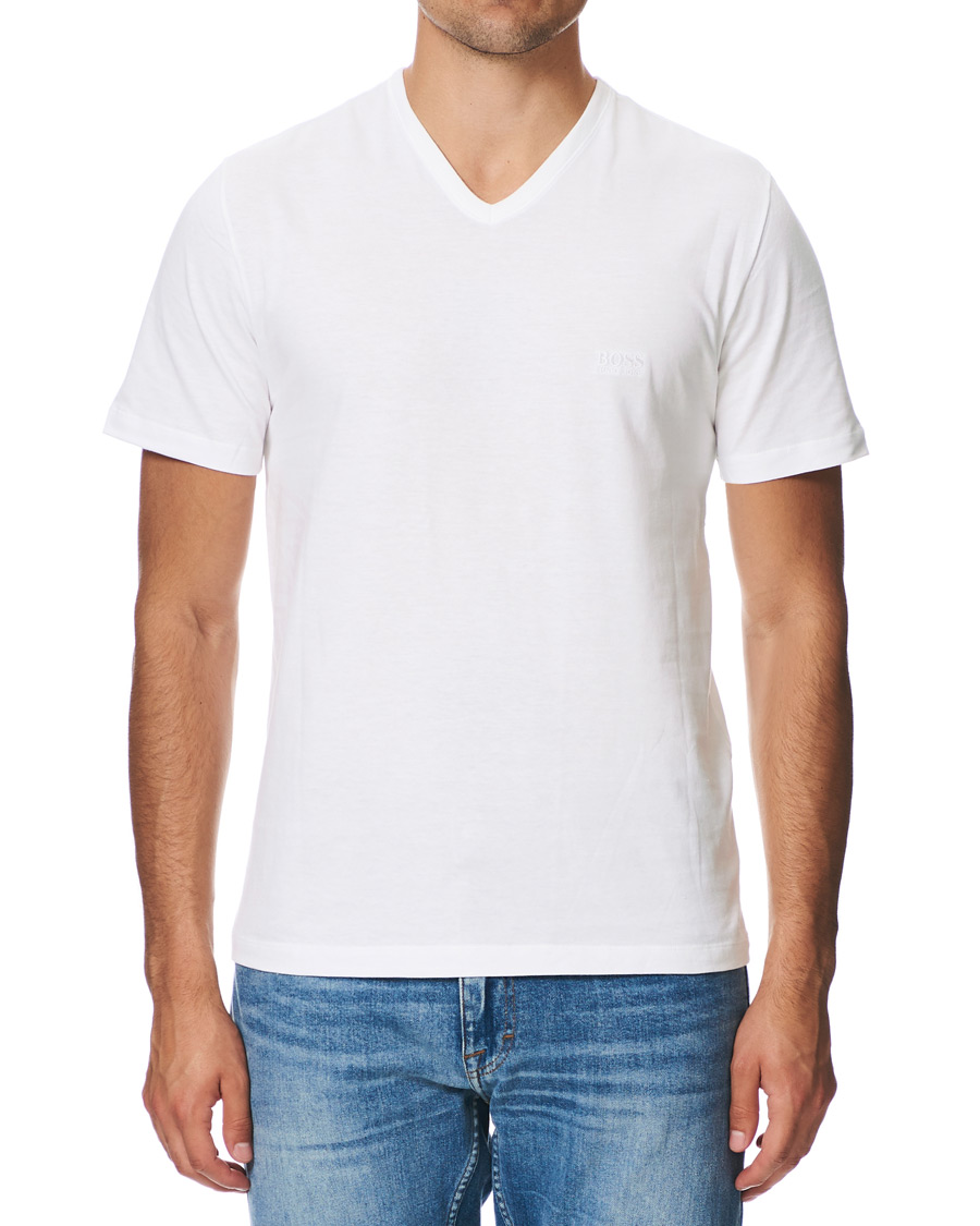 Herre | T-Shirts | BOSS BLACK | BOSS 3-Pack V-Neck T-Shirt White