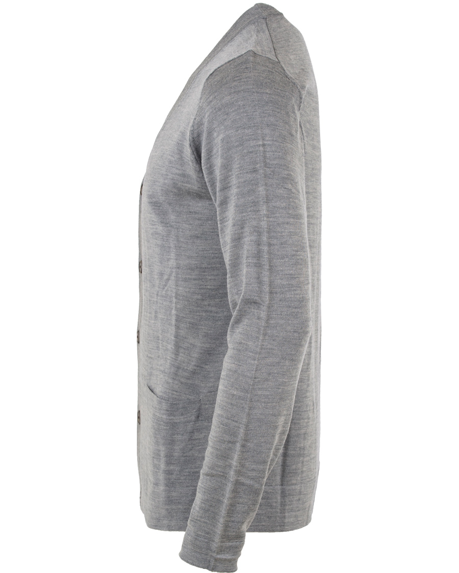 Herre | Gensere | Filippa K | Fine Merino V-Neck Cardigan Grey Melange