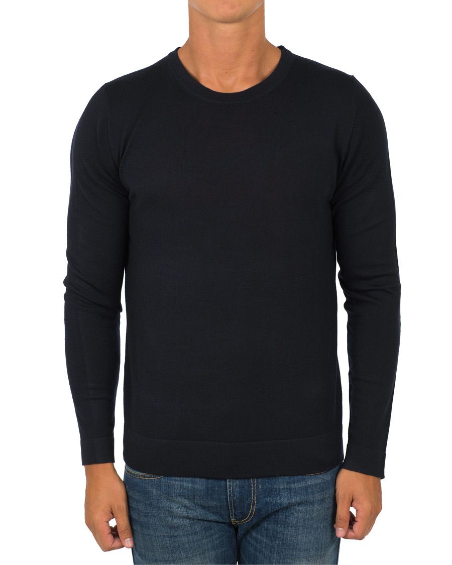 Herre | Gensere | Filippa K | Fine Merino R-Neck Pullover Navy
