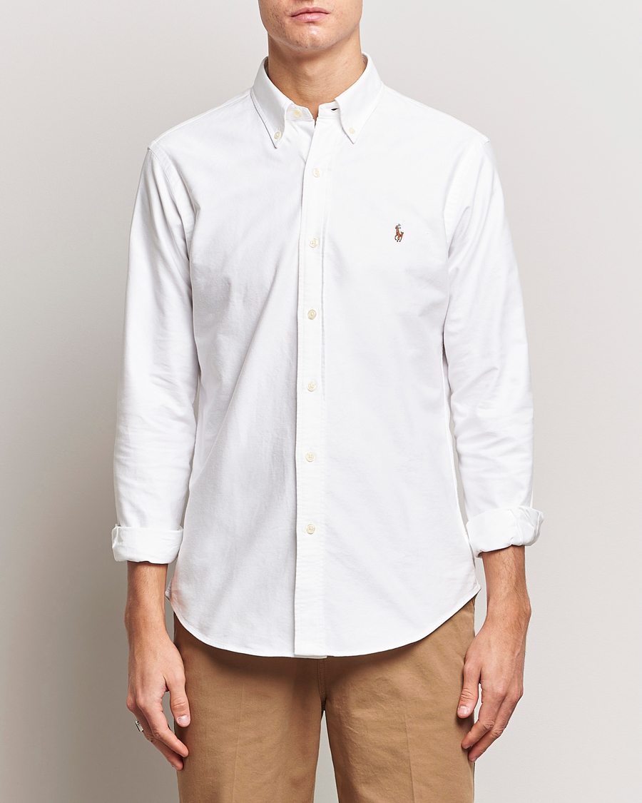 Herre | Skjorter | Polo Ralph Lauren | Custom Fit Oxford Shirt White