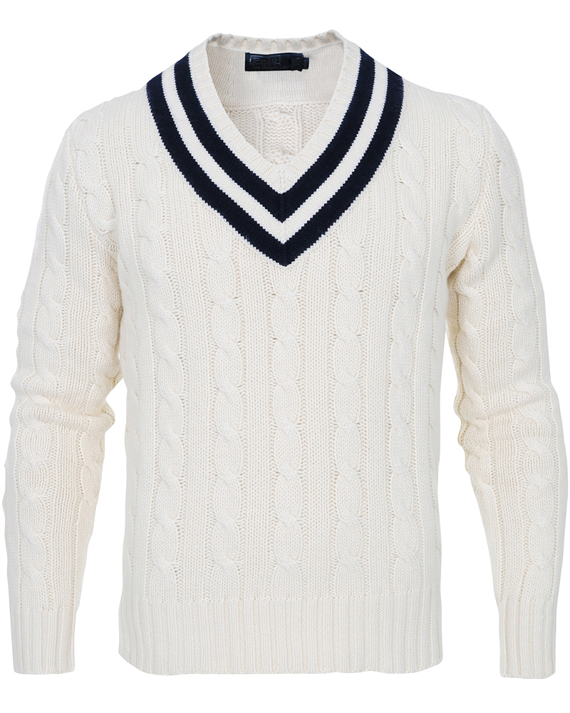 Herre | Gensere | Polo Ralph Lauren | Wimbledon Tennis V-neck Sweater Milk