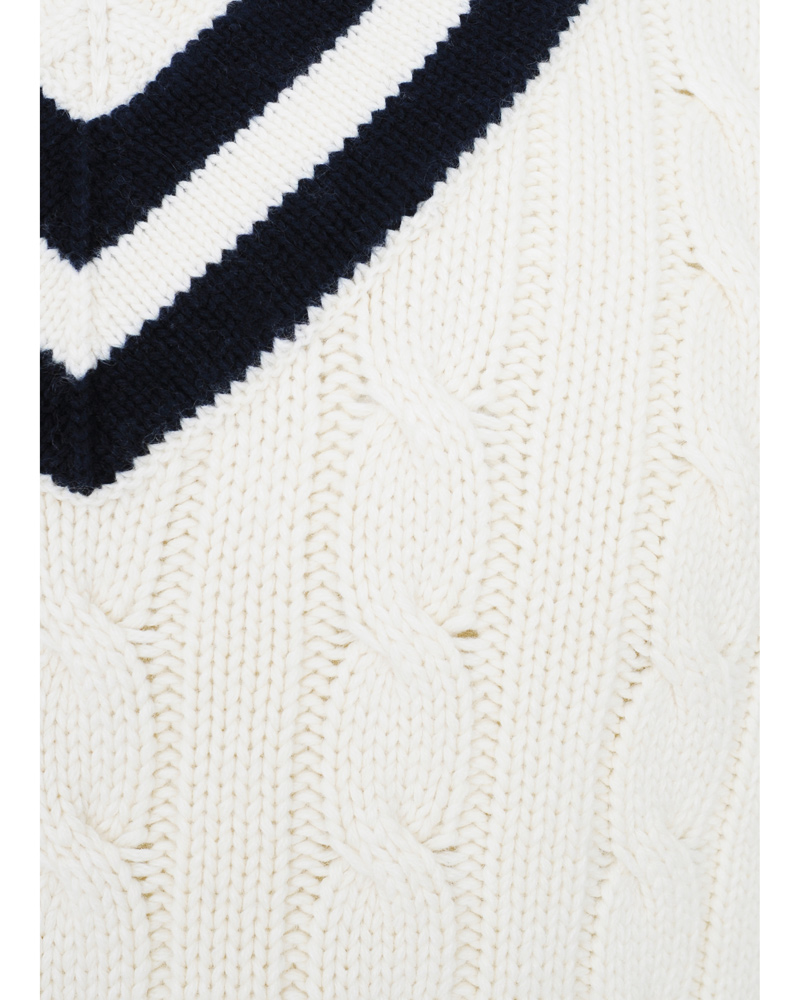 Herre | Gensere | Polo Ralph Lauren | Wimbledon Tennis V-neck Sweater Milk