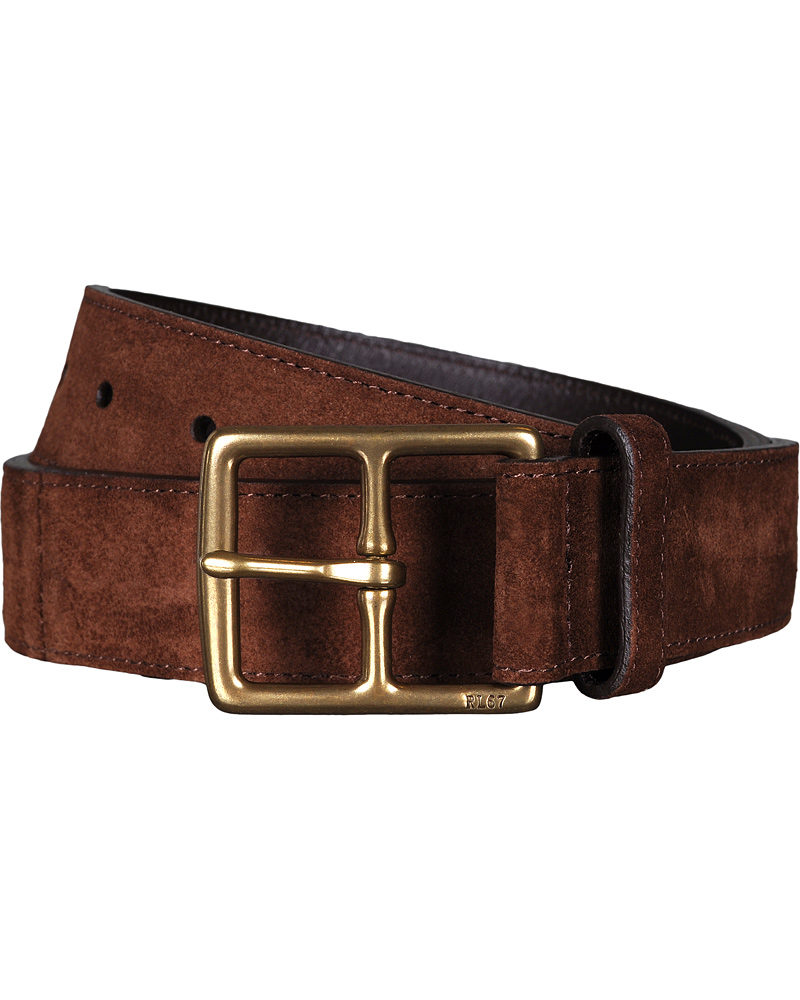 Herre | Polo Ralph Lauren Heritage Suede Belt 3,5 cm Brown | Polo Ralph Lauren | Heritage Suede Belt 3,5 cm Brown