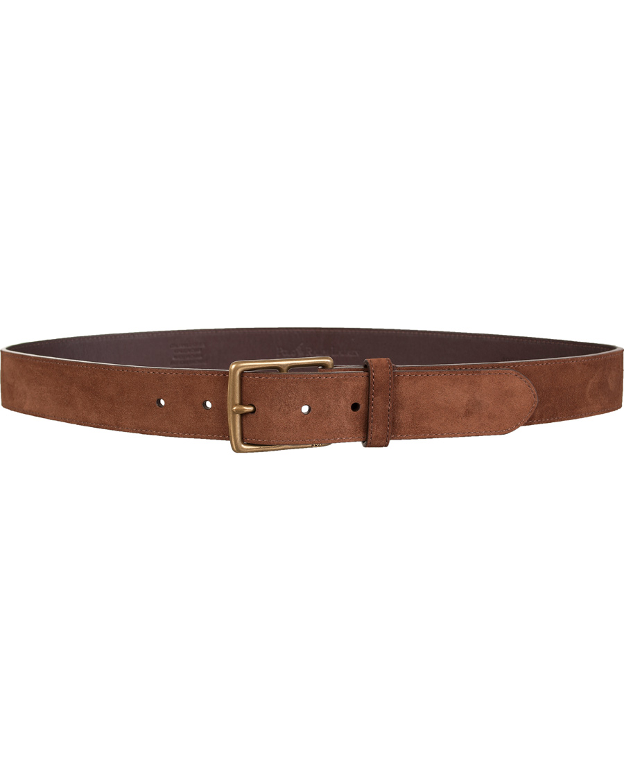 Herre | Polo Ralph Lauren Heritage Suede Belt 3,5 cm Brown | Polo Ralph Lauren | Heritage Suede Belt 3,5 cm Brown