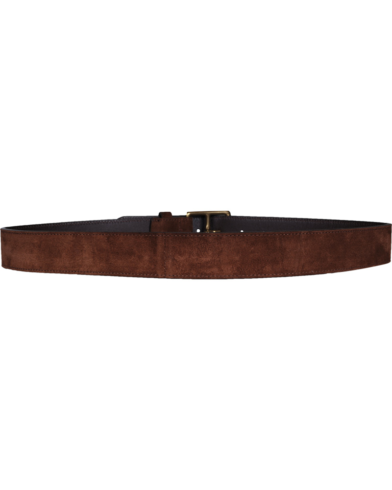 Herre | Polo Ralph Lauren Heritage Suede Belt 3,5 cm Brown | Polo Ralph Lauren | Heritage Suede Belt 3,5 cm Brown