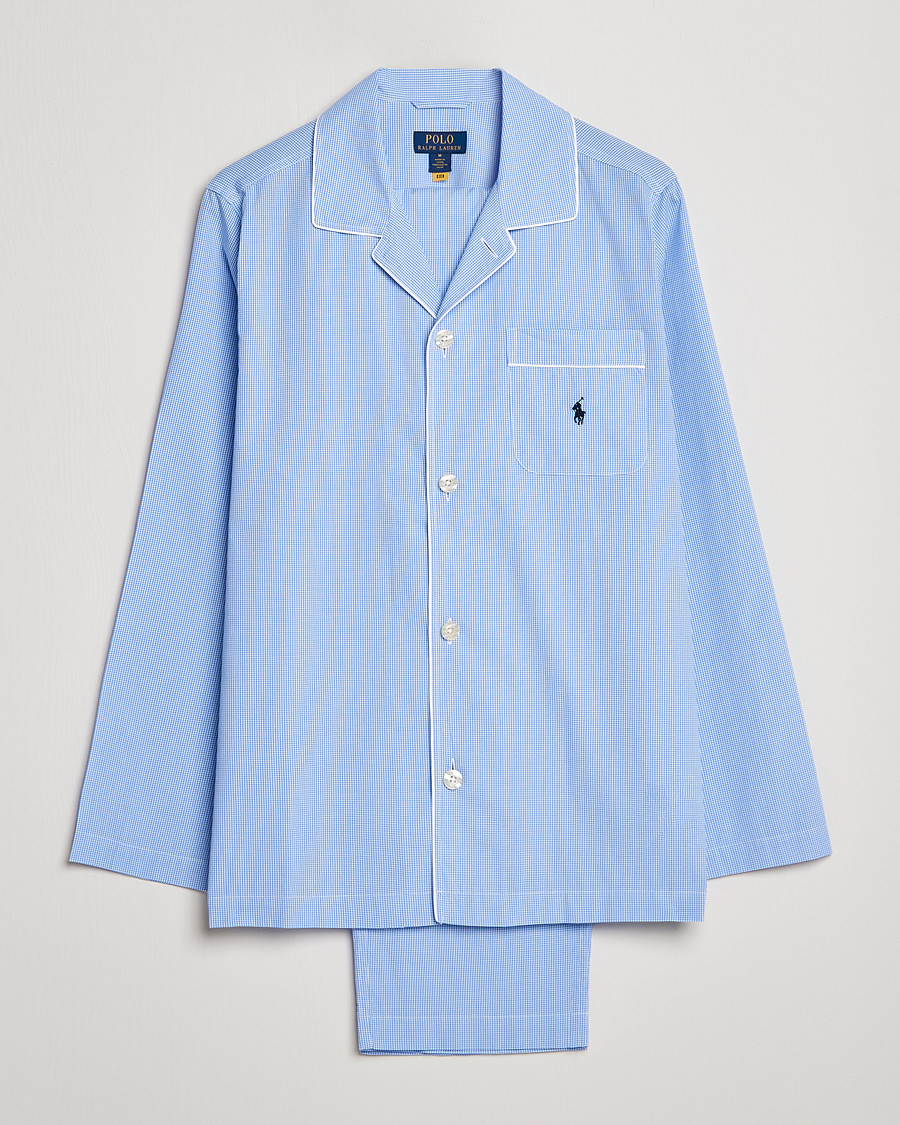 Herre | Pyjamaser og badekåper | Polo Ralph Lauren | Pyjama Set Mini Gingham Blue