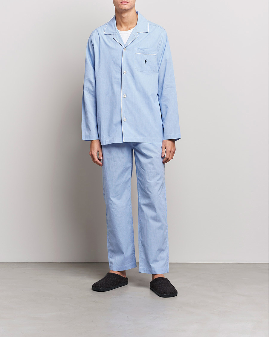 Herre | Pyjamaser og badekåper | Polo Ralph Lauren | Pyjama Set Mini Gingham Blue