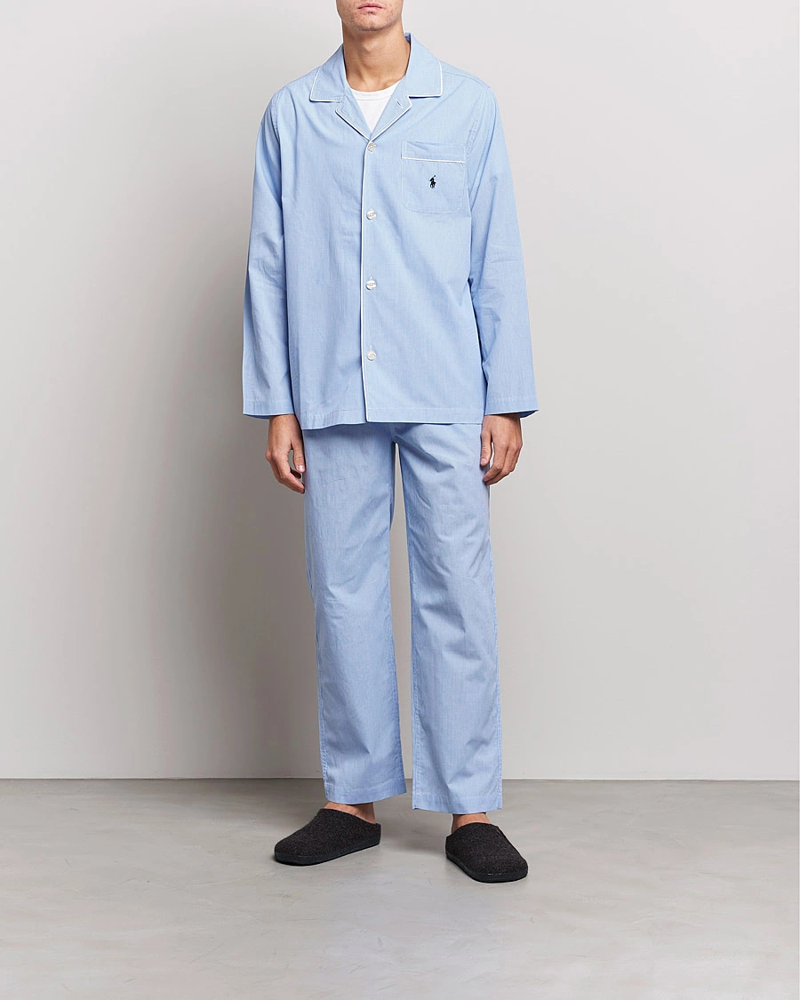 Herre | Pyjamaser og badekåper | Polo Ralph Lauren | Pyjama Set Mini Gingham Blue