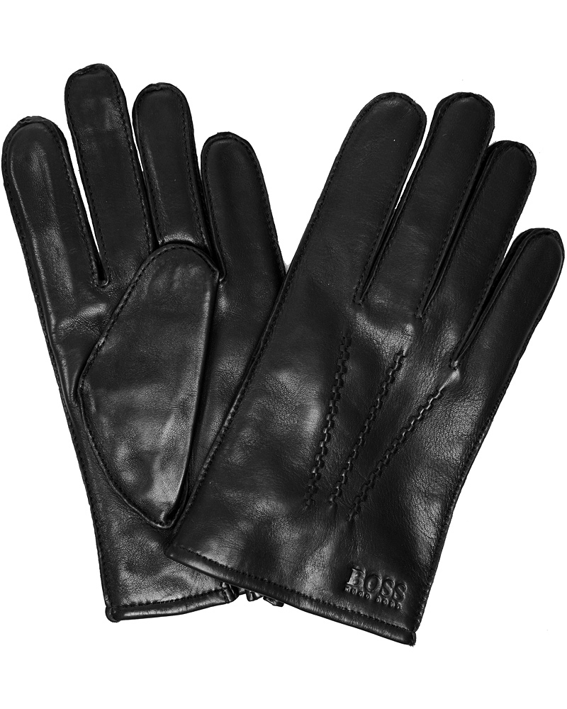 Herre | BOSS Haindt Leather Glove Black | BOSS BLACK | BOSS Haindt Leather Glove Black