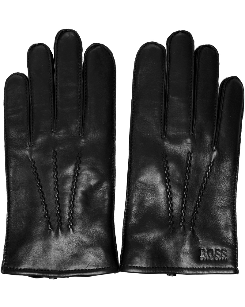 Herre | BOSS Haindt Leather Glove Black | BOSS BLACK | BOSS Haindt Leather Glove Black