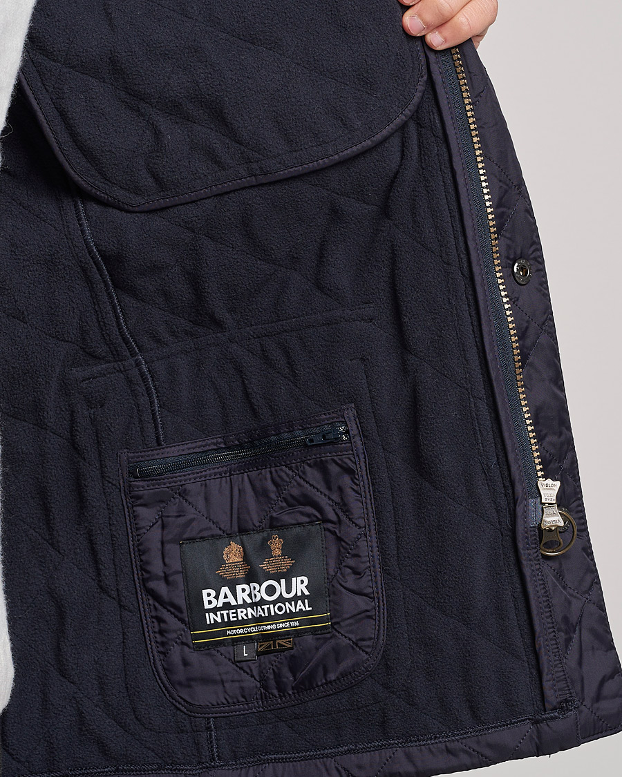 Herre | Jakker | Barbour International | Ariel Polarquilt International Jacket Navy