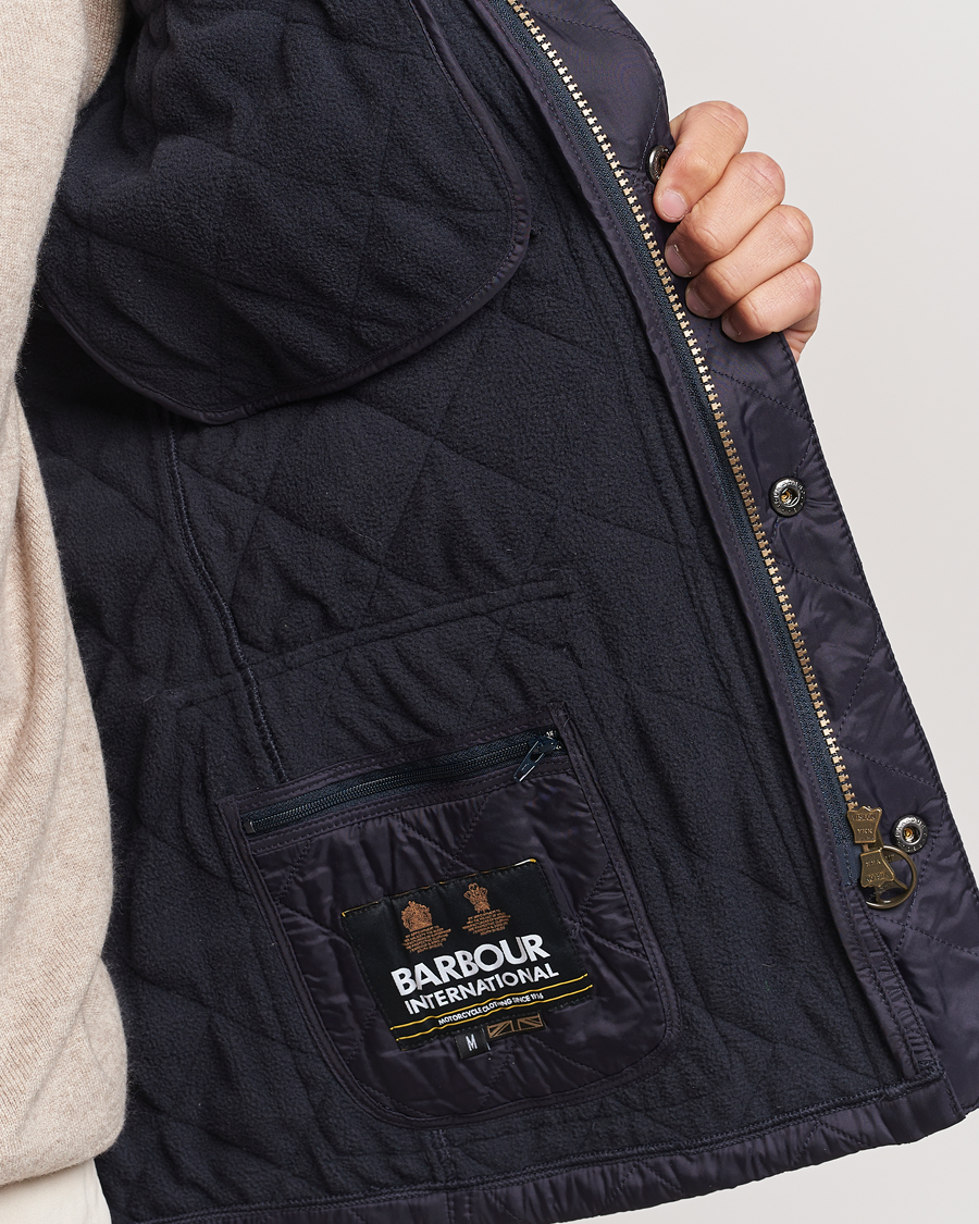 Herre | Jakker | Barbour International | Ariel Polarquilt International Jacket Navy