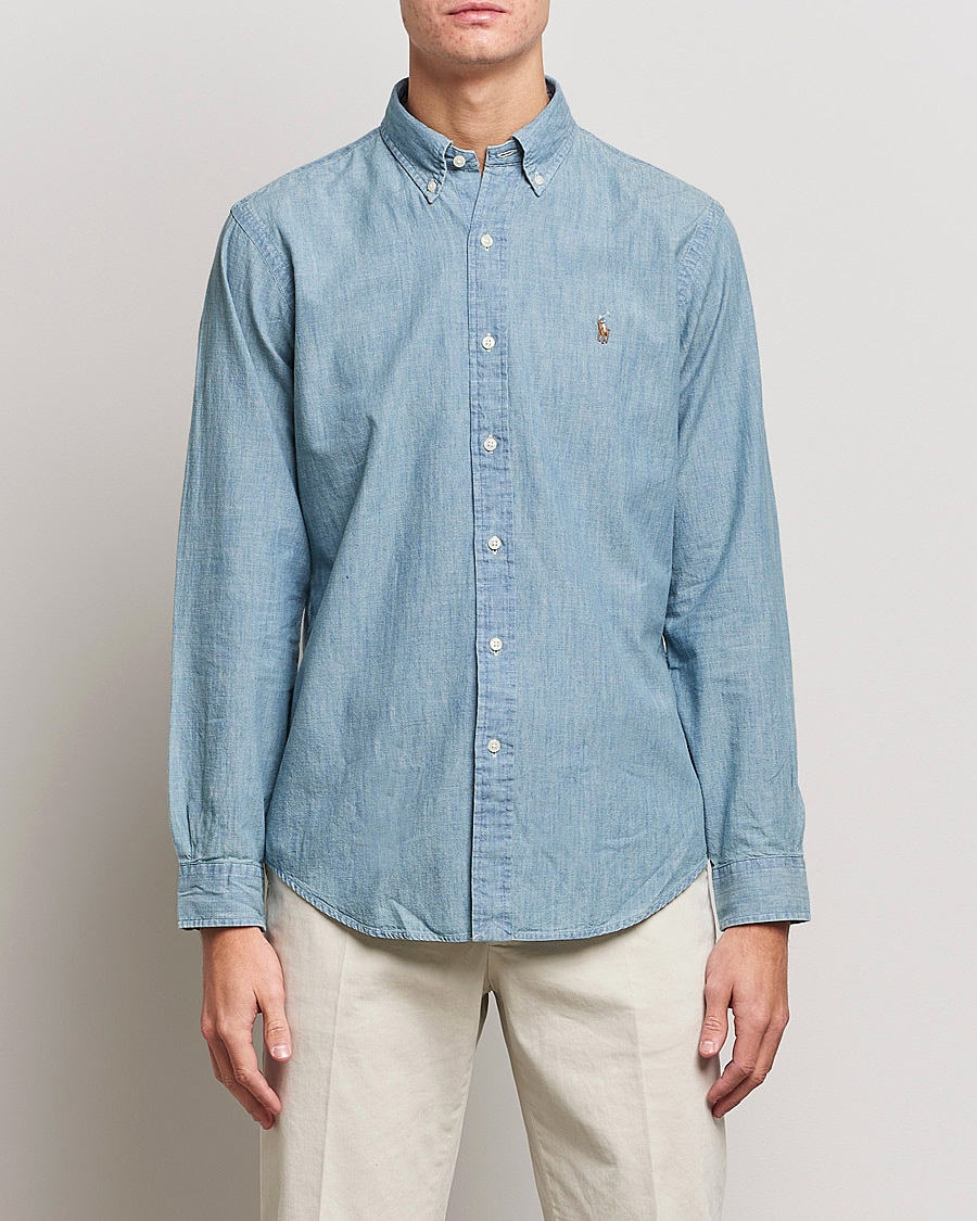 Herre | Jeansskjorter | Polo Ralph Lauren | Custom Fit Shirt Chambray Washed