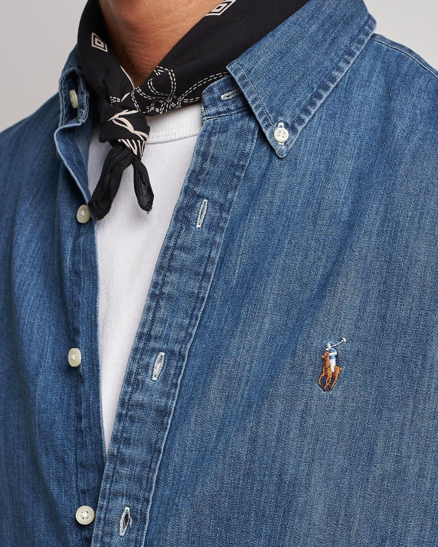 Herre | Skjorter | Polo Ralph Lauren | Custom Fit Shirt Denim Dark Wash