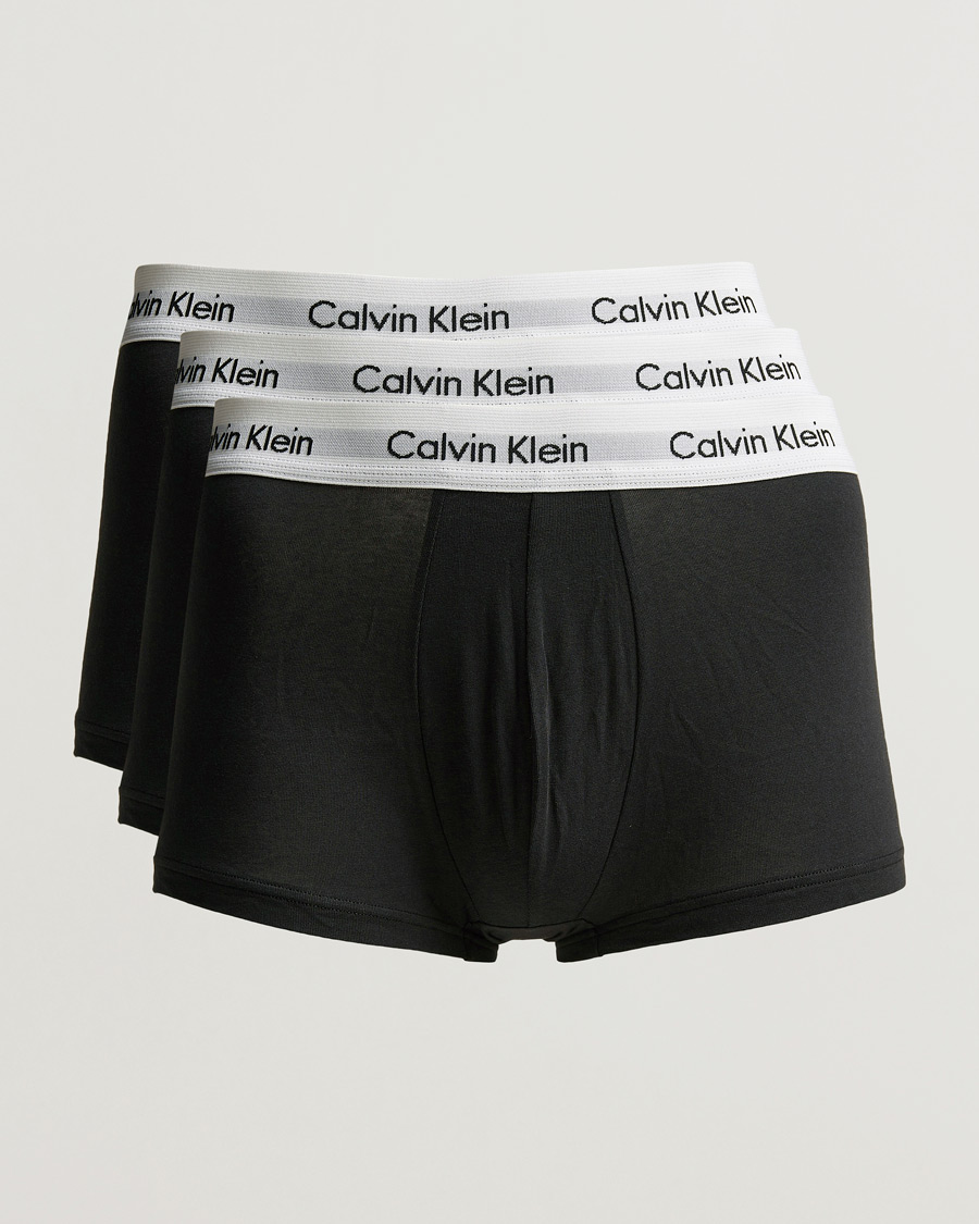 Herre | Undertøy | Calvin Klein | Cotton Stretch Low Rise Trunk 3-pack Black