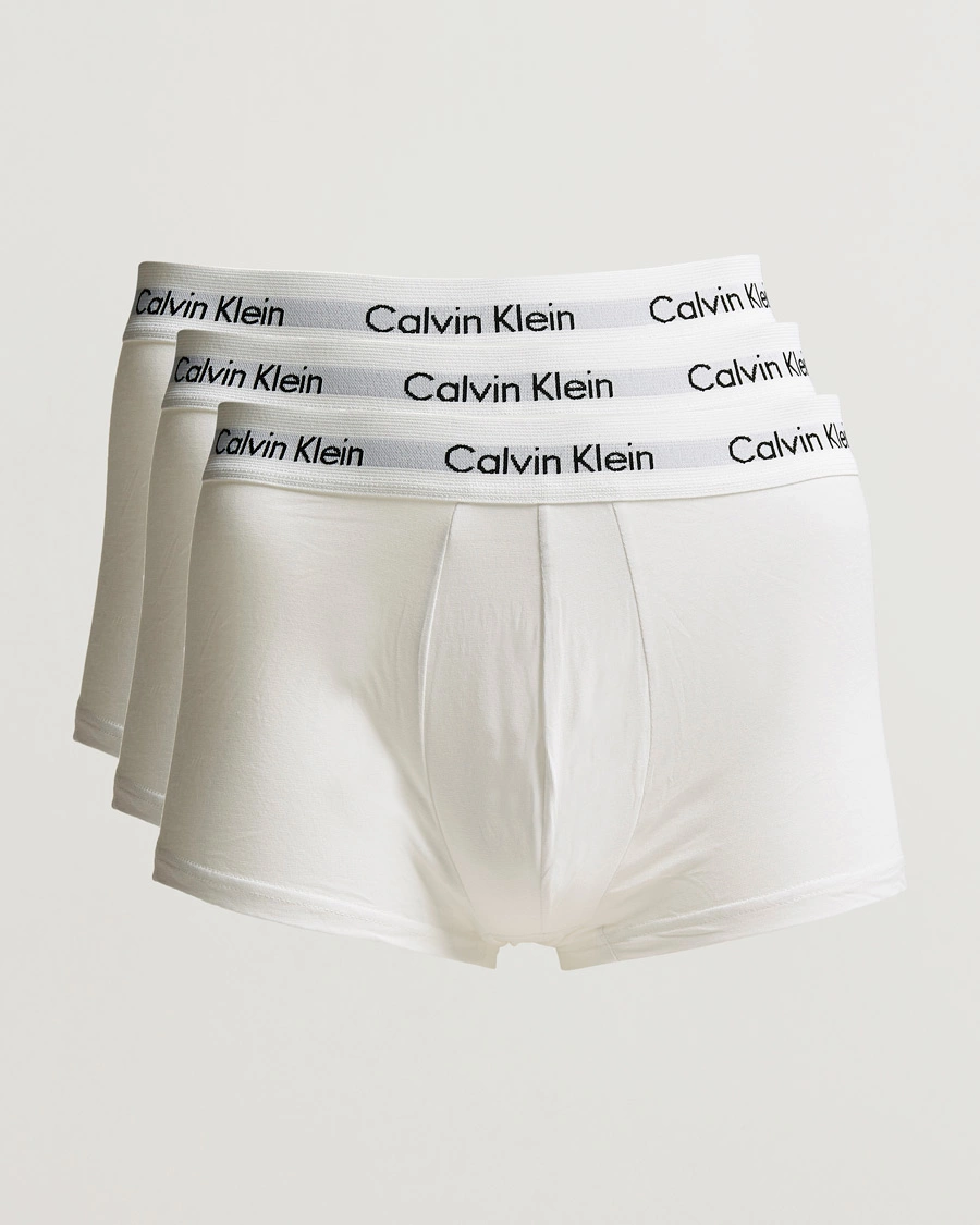 Herre | Undertøy | Calvin Klein | Cotton Stretch Low Rise Trunk 3-pack White