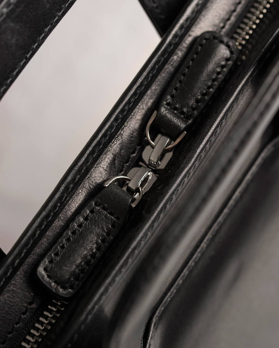Herre | Oscar Jacobson Leather Breifcase 13'' Laptop Black | Oscar Jacobson | Leather Breifcase 13'' Laptop Black