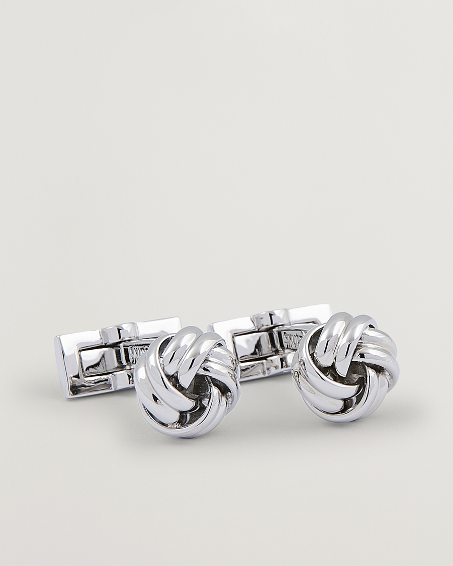 Herre | Mansjettknapper | Skultuna | Cuff Links Black Tie Collection Knot Silver
