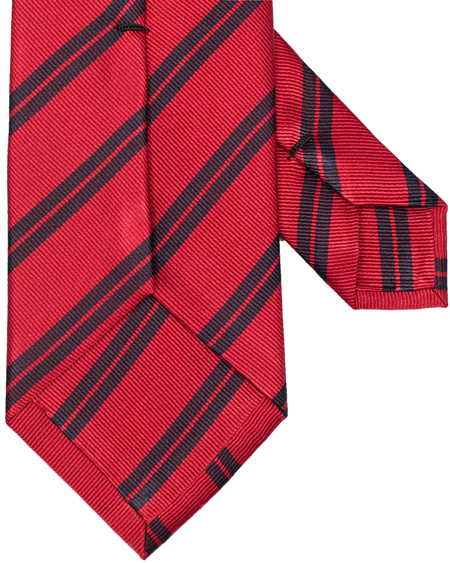 Herre | Amanda Christensen Stripe Classic Tie 8 cm Red/Navy | Amanda Christensen | Stripe Classic Tie 8 cm Red/Navy