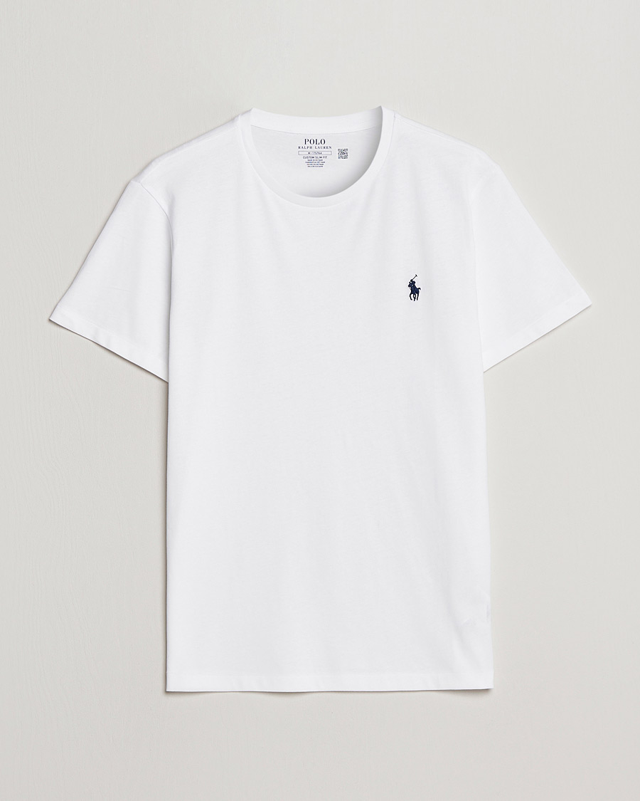 Herre | T-Shirts | Polo Ralph Lauren | Custom Slim Fit Tee White