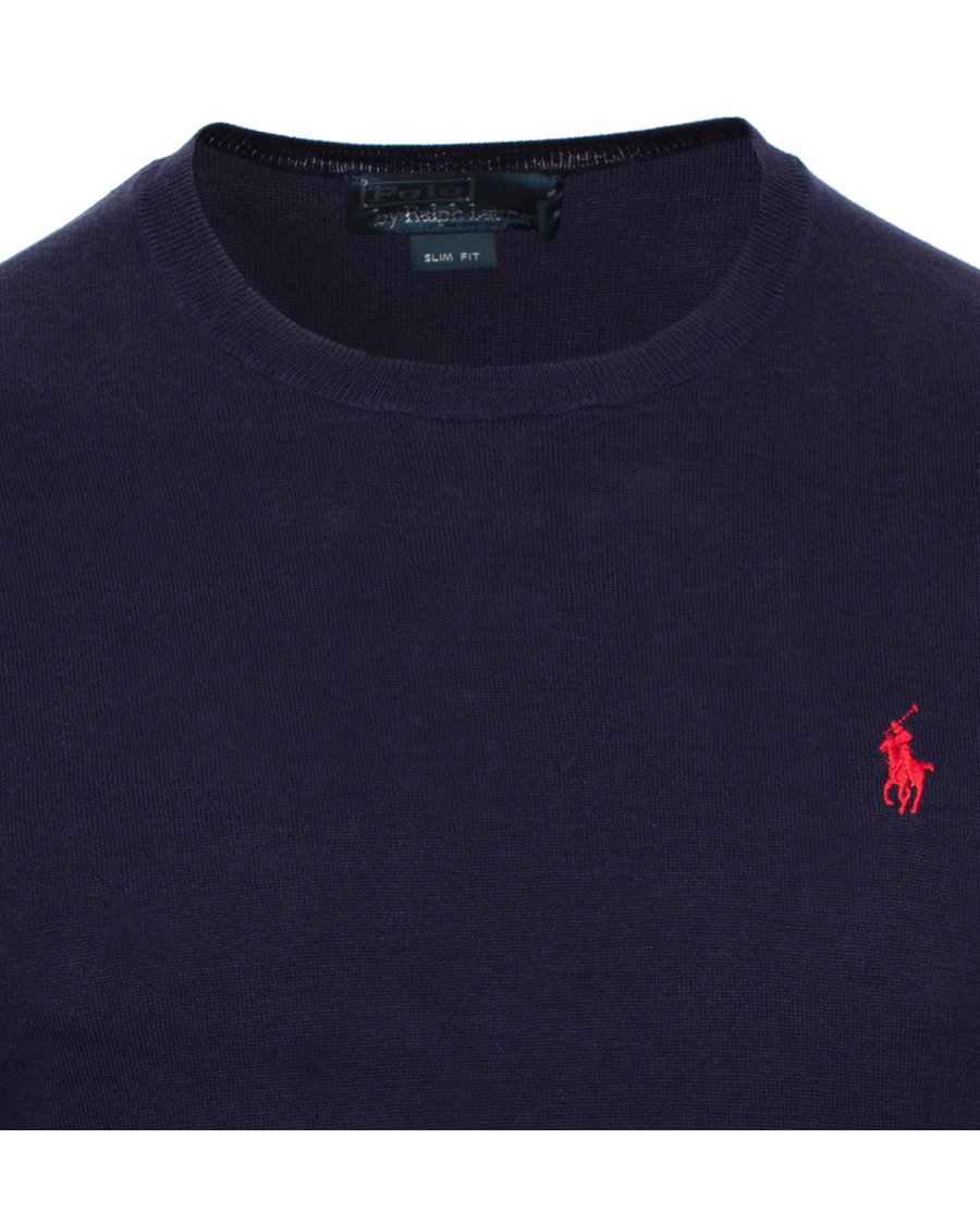 Herre | Gensere | Polo Ralph Lauren | Slim Fit Pima Cotton Crew Neck Pullover Hunter Navy