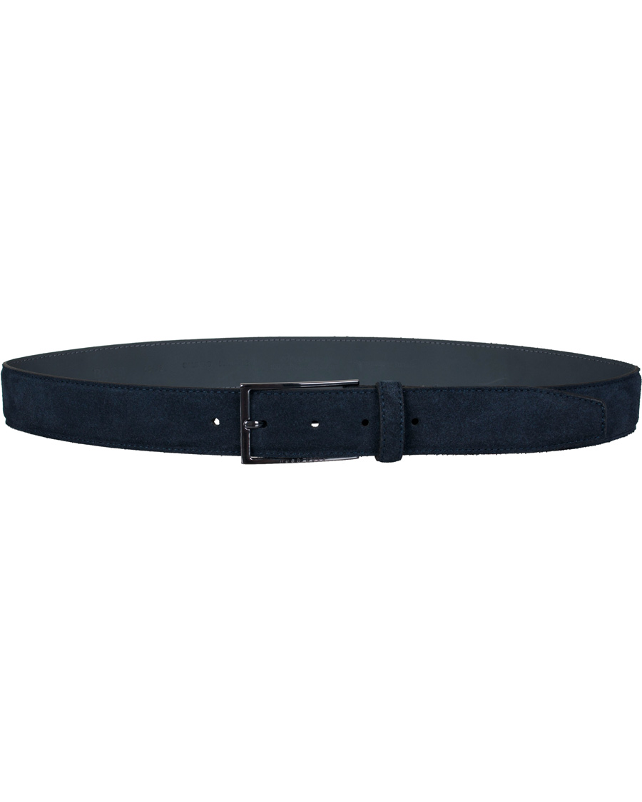 Herre | BOSS Calindo Suede Belt 3,5 cm Dark Blue | BOSS BLACK | BOSS Calindo Suede Belt 3,5 cm Dark Blue