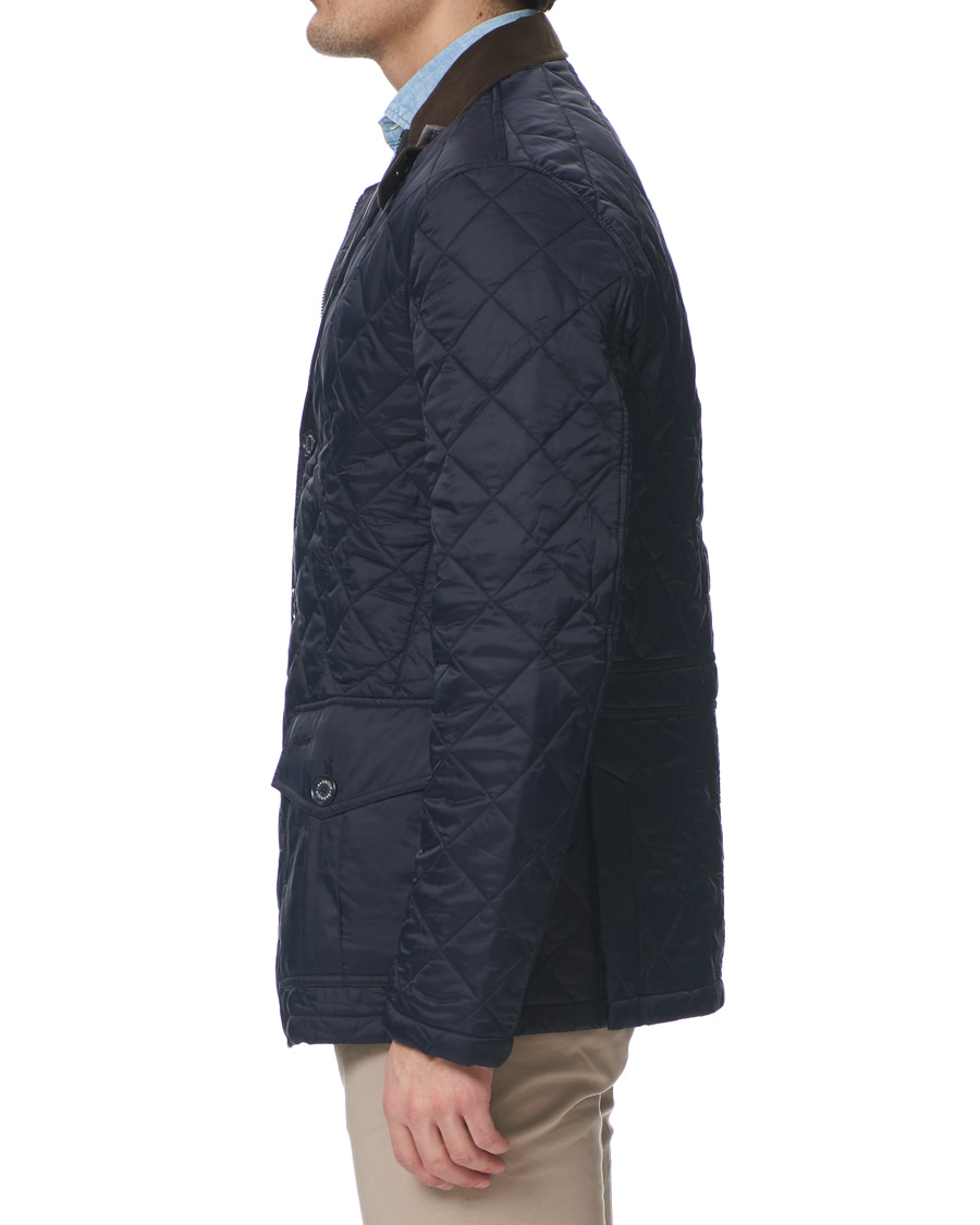 Barbour lifestyle dress tartan quilted sander jacket navy 2025