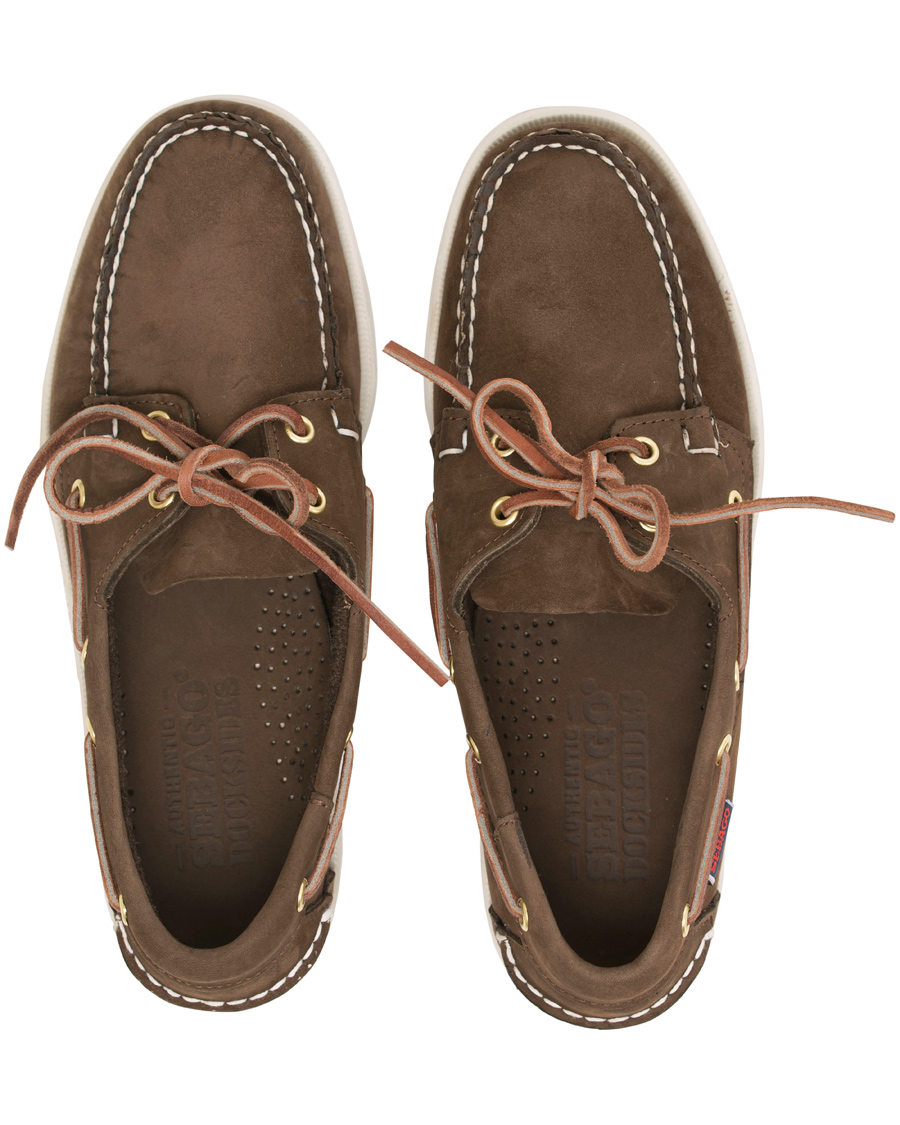 Herre | Sebago Docksides Boat Shoe Dark Brown Nubuck | Sebago | Docksides Boat Shoe Dark Brown Nubuck