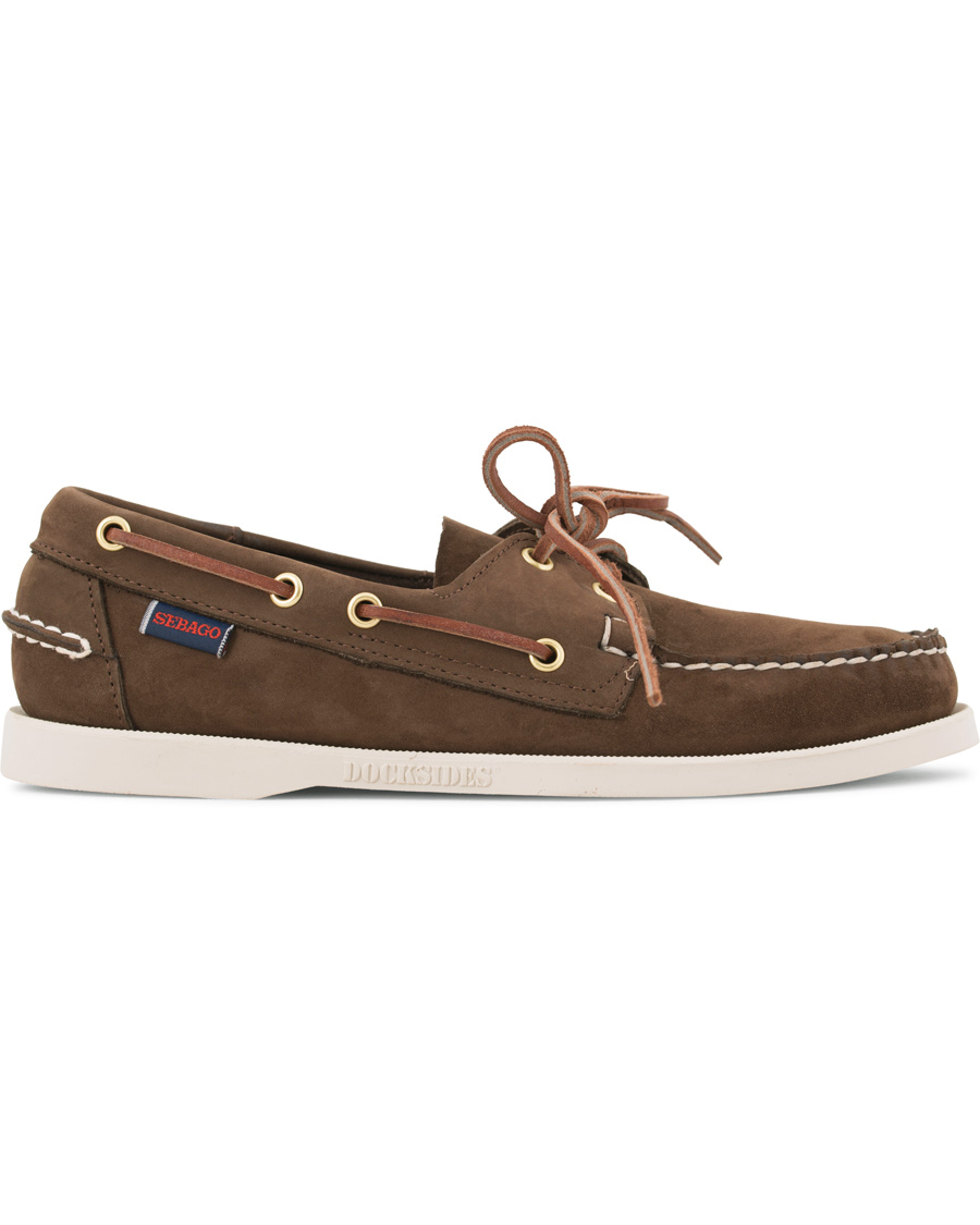 Herre | Sebago Docksides Boat Shoe Dark Brown Nubuck | Sebago | Docksides Boat Shoe Dark Brown Nubuck