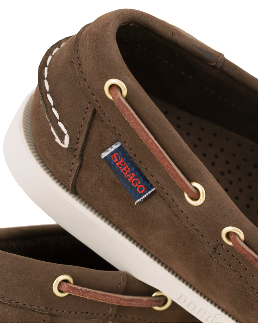 Herre | Sebago Docksides Boat Shoe Dark Brown Nubuck | Sebago | Docksides Boat Shoe Dark Brown Nubuck