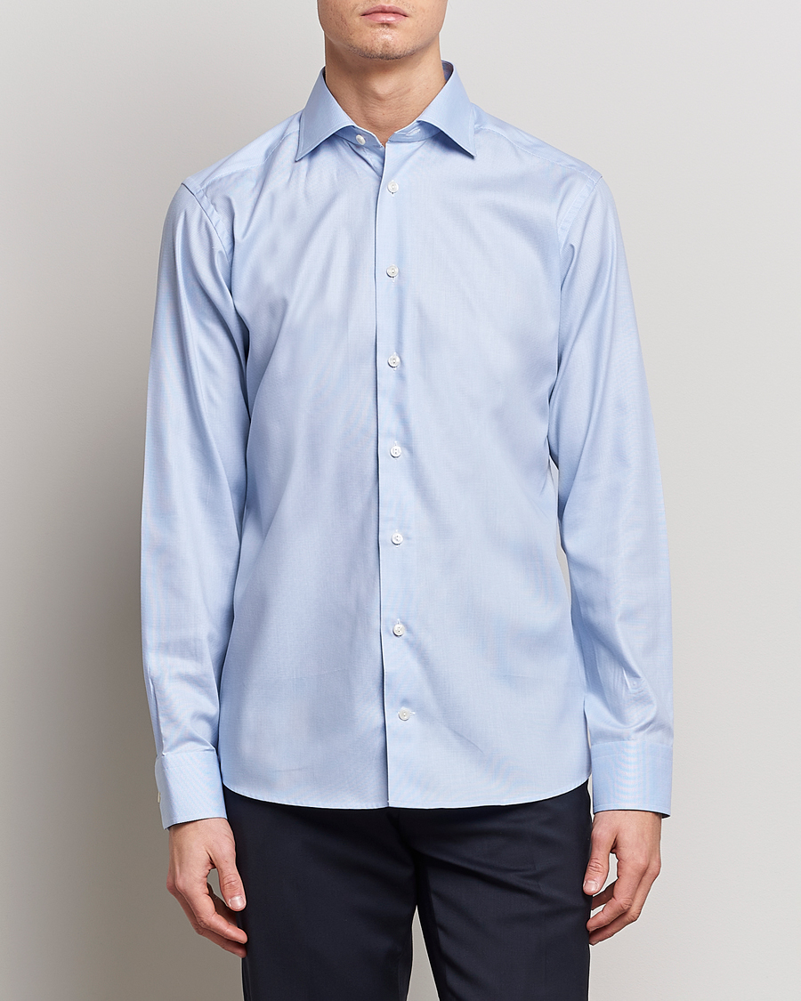 Herre | Business & Beyond | Eton | Slim Fit Shirt Pepita Blue