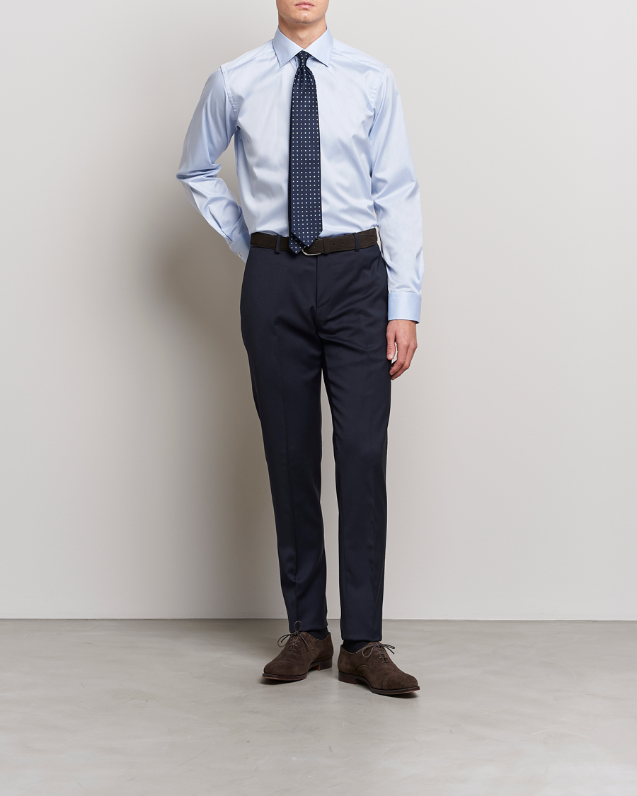 Herre | Business & Beyond | Eton | Contemporary Fit Shirt Blue