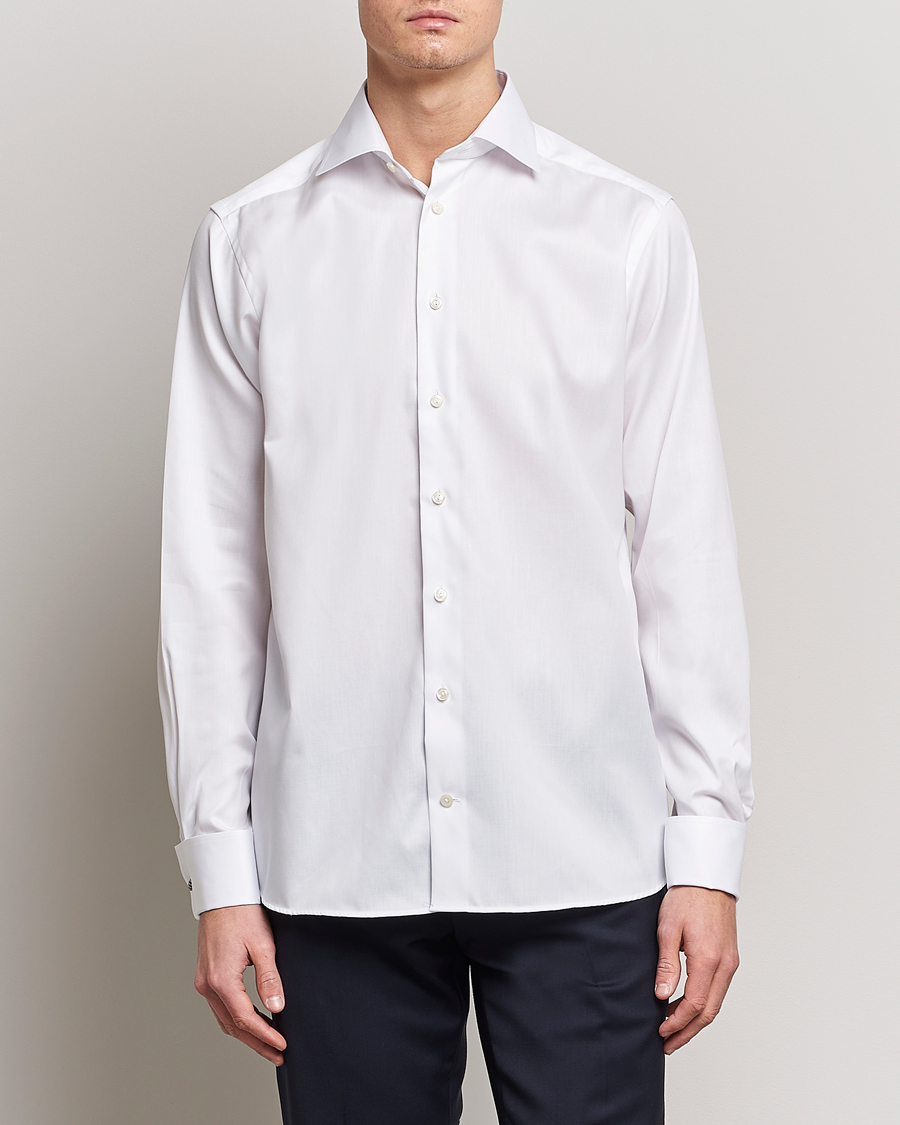 Herre | Business & Beyond | Eton | Contemporary Fit Shirt Double Cuff White